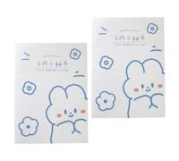 SOLUSTRE Planificateur Annuel Élève 2pcs Couverture Protectrice et Papier Lisse, Carnet Blanc pour Organisation Quotidienne et Présent de Nouvel An