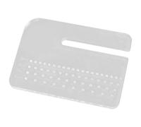 SOLUSTRE Plaque D'aide la Couture Cuir 4mm en Acrylique Blanc Outil à Perforer le Cuir Perforatrice Monotrou Pratique pour et Travail