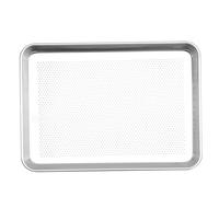 SOLUSTRE Plaque de Cuisson Rectangulaire Alliage Aluminium Perforée Plateau Pratique pour Cuisson et Rôtissage Surface Lisse et Résistante Adaptée Pâtisserie Au Four