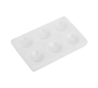 SOLUSTRE Plaque De Réaction En Céramique Blanche 6 Trous, Support Pour Instruments Chimiques, Planche D’expérimentation Laboratoire Chimie, Plateau Poreux Facile Nettoyage Pour Cours Et Tests