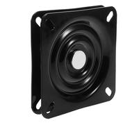 SOLUSTRE Plaque Métallique Carrée 5 Pouces Épaisseur 2 MM pour Pied Pivotant de Chaise, Base Noire Roulements à Billes, Mécanisme pour Fauteuil Tournant et Siège de Bar