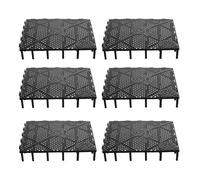 SOLUSTRE Plaques de Filtre pour Aquarium en Plastique Noir 6 Pièces Cloison D'aquarium Résistante à l'usure pour Gravier et Fond de Boue, Expansion Illimitée et Combinaison Emboîtable