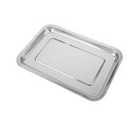 SOLUSTRE Plat de Cuisson Acier Inoxydable Plateau Four Lisse sans Revêtement Plateau de Cuisson Sain pour Biscuits Fruits Légumes