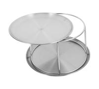 SOLUSTRE Plateau Buffet Acier Inoxydable Double Couche pour Fruits de Mer Présentoir Réutilisable pour Sashimi Huîtres Crevettes et Crabes Support Polyvalent pour Service Cuisine et Buffet