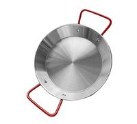 SOLUSTRE Plateau de Service Acier Inoxydable avec Double Poignée Plateau Repas Brûlure pour Pique et Compatible Micro Ondes et Four