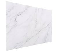 SOLUSTRE Plateau en Marbre Blanc Multifonction Cuisine et Salle de Bain, Planche de Rangement Rectangulaire, Matériau Naturel sans Odeur, pour Stockage Alimentaire