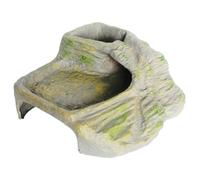 SOLUSTRE Plateforme Décorative pour Tortues en Résine, Cachette et Repaire Naturel pour Reptiles, Décor Aquarium Grotte et Terrasse Flottante, Accessoire D’Escalade pour Vivarium Tortue,