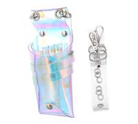 SOLUSTRE Pochette de Coiffure Transparente Multifonction pour Coiffeur Sac Ceinture avec Compartiments pour Ciseaux et Outils Professionnels Rangement Pratique pour Salon de Coiffure