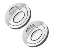 SOLUSTRE Poignées de Trappe Encastrées pour Bateau en Acier Inoxydable Argenté, Anneau de Tirage Simple, Facile à Installer, Lot de 2 Pièces pour Yachts et Applications Marines