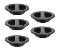 SOLUSTRE Poignées Rondes en Abs Noires pour Haut-parleurs de Scène, Lot de 5, Dimensions 146 X 38 Mm, Accessoires Audio Encastrés Solide pour Enceinte et Caisson Audio, Usage Professionnel