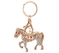 SOLUSTRE Porte-clés Accessoire Décoratif Pratique et Résistant la Décoloration avec Cristaux en Alliage Cheval Décoloration Design Chic et Sophistiqué pour Paquet et Portefeuille