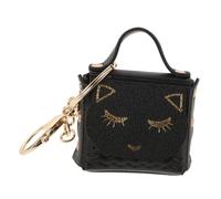 SOLUSTRE Porte-clés Portefeuille Chat Mignon Noir Multifonctionnel Mini Compact pour Filles Garçon et Filles Usage Quotidien Petite Pièce Rangement