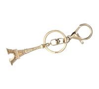 SOLUSTRE Porte-Clés Tour Eiffel Pendentif Artisanal en Métal Délicat, Accessoire Décoratif pour Clés et Présent Touristique Français