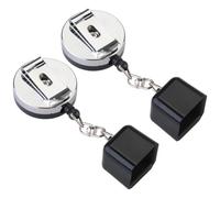 SOLUSTRE Porte-Craie pour Queue de Billard, 2Pcs, Fer Noir, Ajustement serré pour Craie Standard, pour Billards et Usage Commercial Couleur Aléatoire Plusieurs Styles