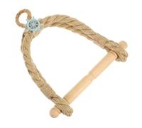 SOLUSTRE Porte-Rouleau De Papier Toilette Mural en Rotin Tressé Solide Support Suspendu De Style Méditerranéen pour Salle De Bain Écologique Et Fonctionnel