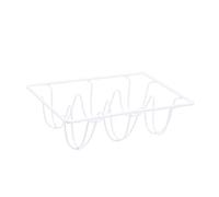 SOLUSTRE Porte-œufs En Fil De Fer Blanc, Casier à Œufs Métallique Pour Réfrigérateur, Support De Rangement Pratique Cuisine Et Salle à Manger, Boîtier Conservation Œufs Sécurisé