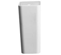 SOLUSTRE Poubelle avec Couvercle à Pression Plastique Épais Compacte et Pratique pour Cuisine Salle de Bain et Bureau Récipient à Déchets Moderne et Gain de Place