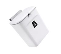 SOLUSTRE Poubelle Murale avec Couvercle Bac Suspendu pour Déchets Cuisine Design Compact Gain de Place avec Raclette Intégrée Installation Facile pour Bureau et Maison