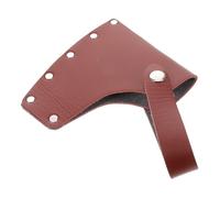 SOLUSTRE Protection de Hache en Simili Cuir Marron Housse Renforcée en Nylon, Protège Lame et Évite Blessures, pour Randonnée et Travail Extérieur