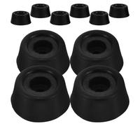 SOLUSTRE Protège-queues de Billard Accessoire Lot de 10 en Caoutchouc Noir Protection de Queue de Billard pour Stabiliser et Protéger L'extrémité Arrière