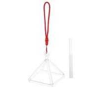 SOLUSTRE Pyramide Chantante en Cristal de Quartz avec Maillet, Accessoire de Percussion Sonore Méticuleusement Accordé pour Yoga et Relaxation Profonde