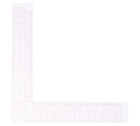 SOLUSTRE Règle de Couture Transparente en Plastique 30 CM Équerre en L pour Mesure Précise, Outil Pratique pour Débutants et Professionnels en Confection de Vêtements à Domicile