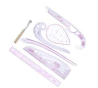 SOLUSTRE Règles de Couture pour Manches Courbes Variées Ensemble de 7 en Plastique Création Découpage de Patrons Ccols et pour Dessin de Vêtements