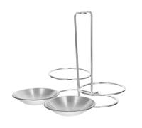 SOLUSTRE Repose Cuillère Acier Inoxydable avec Égouttoir pour Louche et Cuillère Support Vertical Compact pour Cuisine et Table avec Plateau Goutte et Facile à Nettoyer