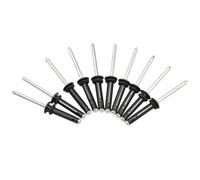 SOLUSTRE Rivets Aveugles en Aluminium Noir pour Canoë et Bateau, Rivet à Trois Points de Fixation, Léger et Portable, Lot de 10 Pièces pour Accessoires de Kayak