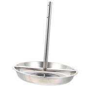 SOLUSTRE Rôtissoire en Acier Inoxydable Argenté Support Vertical Ergonomique, Facile à Assembler, Plateau pour Cuisson de Poulet et Dinde en Plein Air