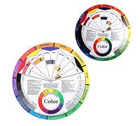SOLUSTRE Roue Chromatique D'apprentissage pour Nail Art Rotation Double Face en Papier, 2 Pièces, Guide Créatif de Mélange de Couleurs pour Femmes Professionnelles