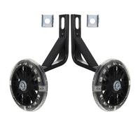 SOLUSTRE Roues Stabilisatrices pour Vélo Garçon et Filles Réglables et Silencieuses en Acier Carbone et PU, Paire de Petites Roues Auxiliaires pour Vélo Noir Adaptées aux Garçon et Filles