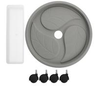 SOLUSTRE Rouleur de Pots de Fleurs Capacité de Charge 50 Kg et Roues Pivotantes pour Déplacement Simple en Jardin ou Maison