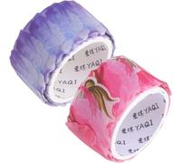 SOLUSTRE Ruban Adhésif Décoratif pour Créativité et Imagination en Papier 2 Rouleaux, Lisse, Design Simple et Adorable pour Scrapbooking