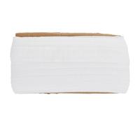 SOLUSTRE Ruban Plisseur pour Rideaux en Polyester Blanc, Design Léger et Robuste, Bande de Renfort pour Rideaux de Porte et Travaux de Couture