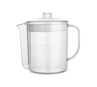 SOLUSTRE Séparateur de Graisse avec Filtre Passoire Doseur Créatif pour Cuisine Tasse Graduée pour Huile et Graisse Usage Domestique Micro Ondes et Réfrigération Blanc