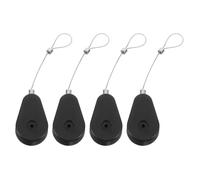 SOLUSTRE Serrage-câble de Sécurité Rétractable en Plastique et Acier, Boîtier Anti-Perte Résistant la Traction, pour Ordinateurs Portables et Bagages en Voyage, Lot de 4 Pièces