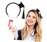 SOLUSTRE Serre-tête en Forme de Toque de Remise de Diplôme avec Pompon Stéréoscopique - Accessoire de Coiffure Festif - Décoration de Toque Noire pour Fête, Cérémonie Et Bal de Fin D'année