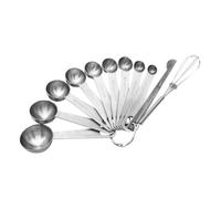 SOLUSTRE Set Cuillères Doseuses Acier Inoxydable avec Règle Cuillères Mesure pour Cuisine et Pâtisserie Outils de Mesure et pour Ingrédients Secs et
