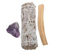 SOLUSTRE Set de Bâtonnets Sauge Blanche et pour Purification Relaxation et Parfum Apaisant pour Yoga Intérieur