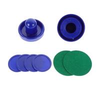 SOLUSTRE Set et Palets en Plastique Bleu de 1 Poussoir de Hockey Air pour Table de Jeu Multifonction, pour Salle D'arcade et Loisirs en Famille