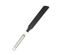 SOLUSTRE Spatule à Beurre Crème en Acier Inoxydable 304 Manche en Nylon Noir, Haute Résistance et Prise en Main, pour Pâtisserie et Pique-niques