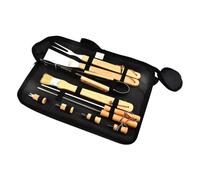 SOLUSTRE Spatule Barbecue et Ustensiles pour Barbecue Portable Kit Outils avec Housse de Transport pour Camping et Cuisson Grill