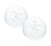 SOLUSTRE Sphère de Cristal en Verre à Bulles, Boule Décorative Intérieure | Design Transparent à Bulles, pour Base Lumineuse LED et Fontaine D’intérieur, Pièce Centrale ou Presse-papier