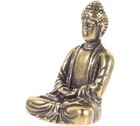 SOLUSTRE Statue de Bouddha Miniature en Cuivre Or Vintage pour Décoration de Maison et Présent Délicat Adapté aux Bouddhistes et Temples