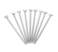 SOLUSTRE Stylos à bille en métal avec encre longue, stylos rétractables, stylo à bille en forme de cœur, 10pcs, argent, écriture fluide, pour l'école et la Saint-Valentin