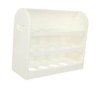 SOLUSTRE Support à Œufs De Cuisine Plastique Transparent Boîte De Rangement Empilable Pour Réfrigérateur Et Comptoir Anti-roulement Capacité Facile à Utiliser