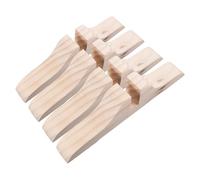 SOLUSTRE Support de Séparation de Pièce 4 Pièces en Bois Naturel, Socles Robustes pour Paravent Intérieur, Pieds Stables pour Cloison Mobile, Accessoires pour Aménagement Maison et Bureau