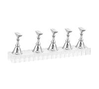 SOLUSTRE Support Entraînement pour Nail Art Portable avec Base Transparente Kit Initiation Pratique pour Ongles Présentoir Compact pour Manucure et Affichage Ongles pour Débutants et