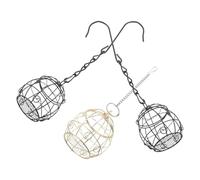 SOLUSTRE Support pour Nids d'oiseaux Rechargeables en Fer 3pcs, Installation Facile, Adapté pour Colibris et Canaris, pour Patios et Jardins Extérieurs